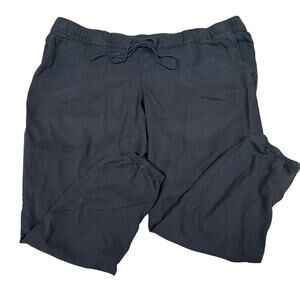 Gap Womens Maternity Sz Large Joggers Pull On Lightweight Stretch Black Elastic